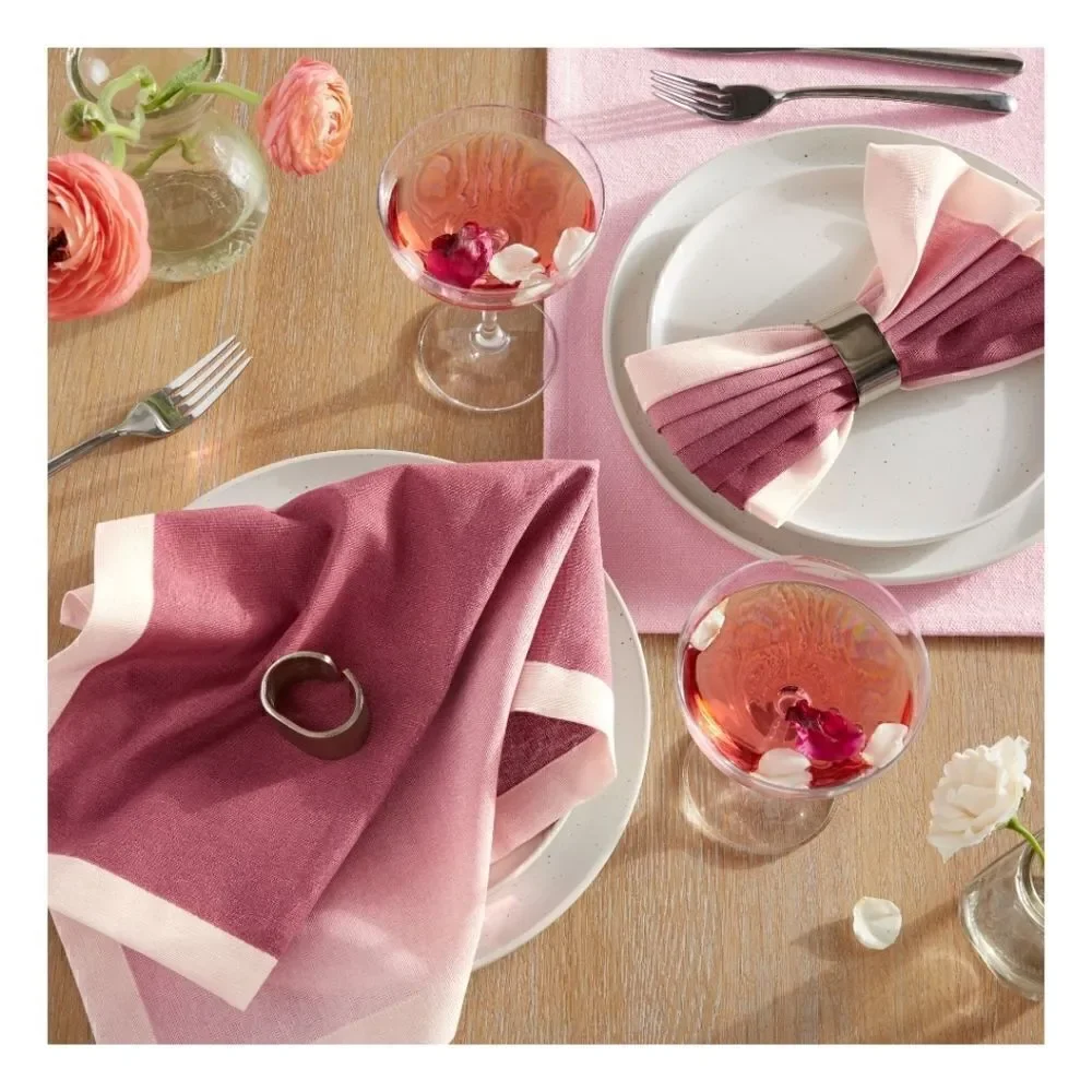Dinning for two.Valentine's Day Table runner, placemats, napkins ring Bundle set